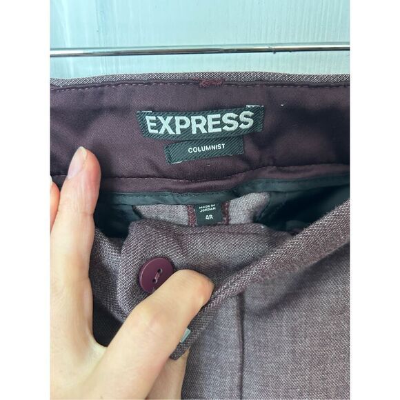 Express red burgundy dress pants work attire size 4R - Picture 2 of 5